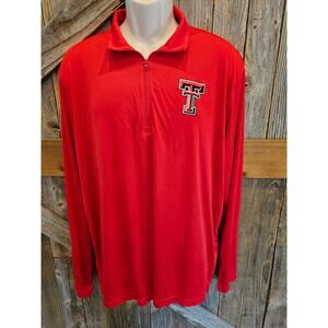 Sport tek size XL red raiders texas tech 1/4 zip performance pullover mens EUC *